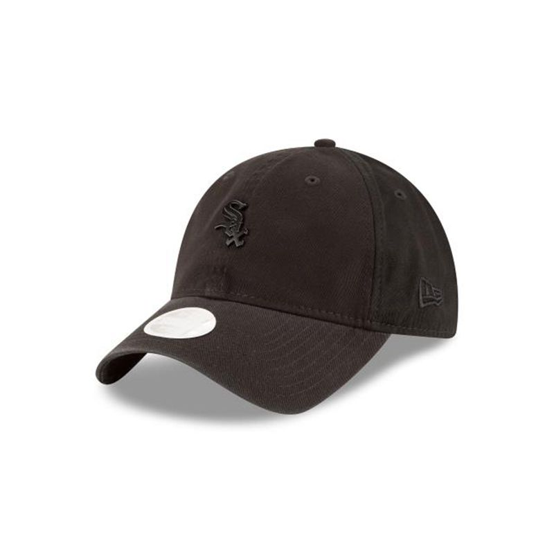 MLB Chicago White Sox Womens Micro Matte 9Twenty Adjustable (MRA2985) - Black New Era Caps